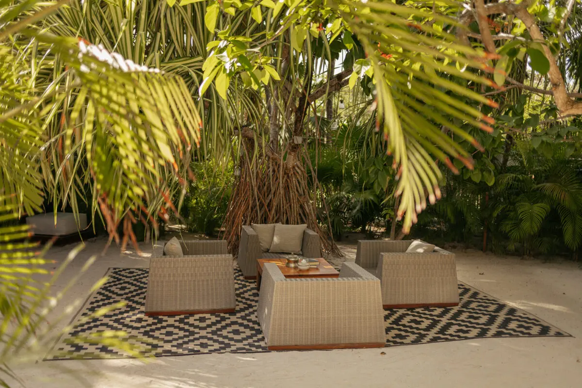Lounge area at Jashita Hotel Tulum, a beautiful Tulum wedding venue.