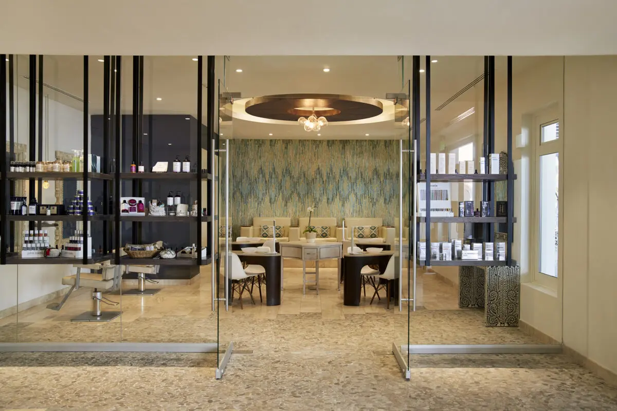 Spa interior at Hilton Los Cabos, perfect for wedding relaxation.