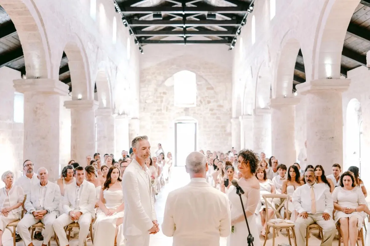 Wedding ceremony at Relais Histò Hotel & SPA, Puglia, Italy.