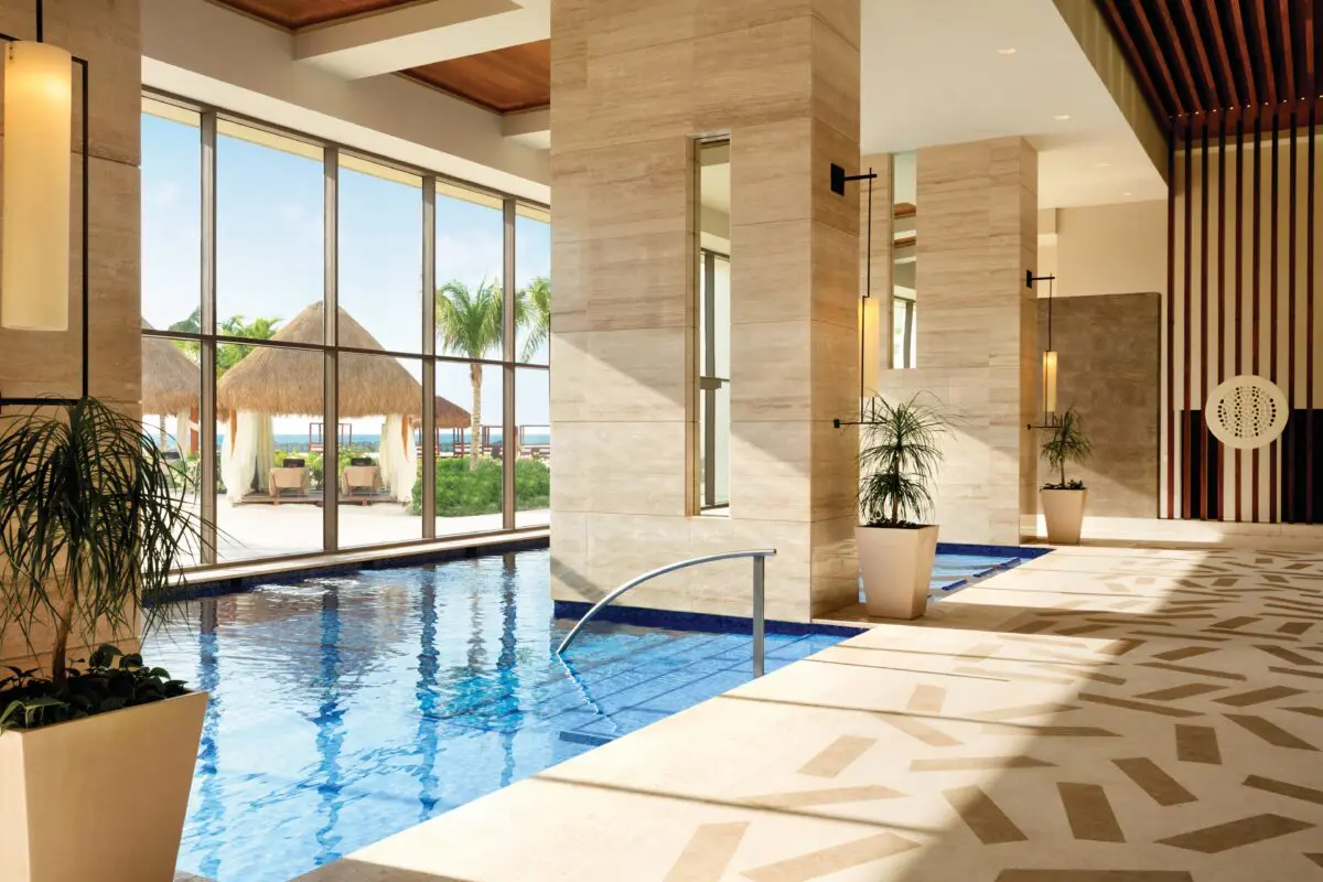 Indoor pool at Hyatt Ziva Cancún, a luxury wedding venue.