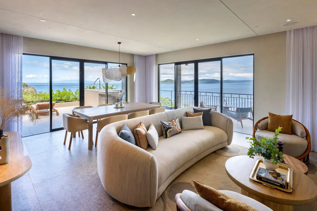 Luxurious living room at Waldorf Astoria Costa Rica with ocean views