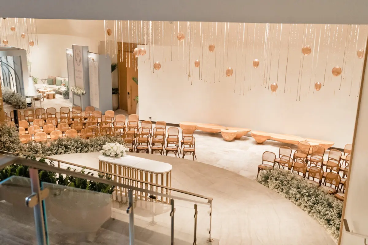 Wedding setup at The St. Regis Cap Cana Resort, an exclusive wedding resort in Punta Cana.