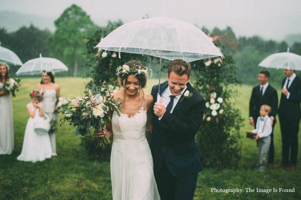 Rainy wedding day