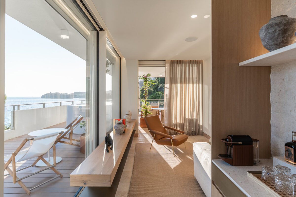 Villa Dubrovnik hotel room with balcony overlooking the Adriatic Sea, ideal for a Croatia destination wedding.