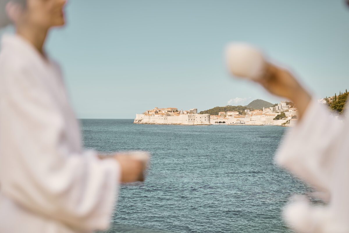 Dubrovnik city walls view from Villa Dubrovnik, a Croatia destination wedding hotel.