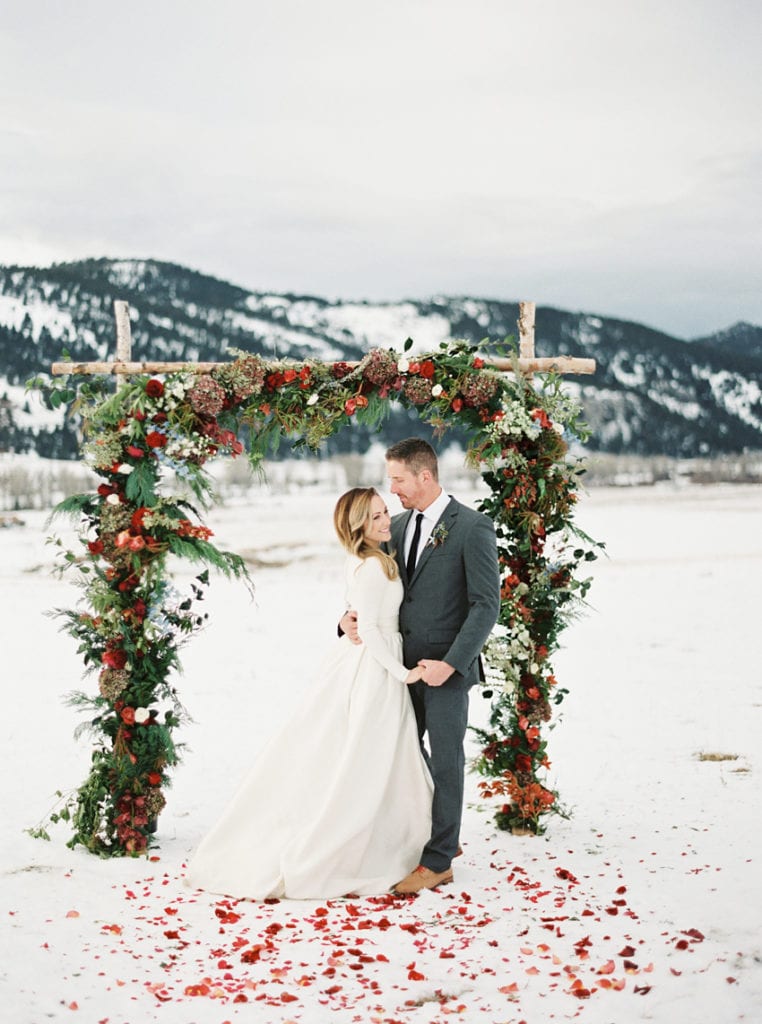 Christmas Themed Wedding in Winter