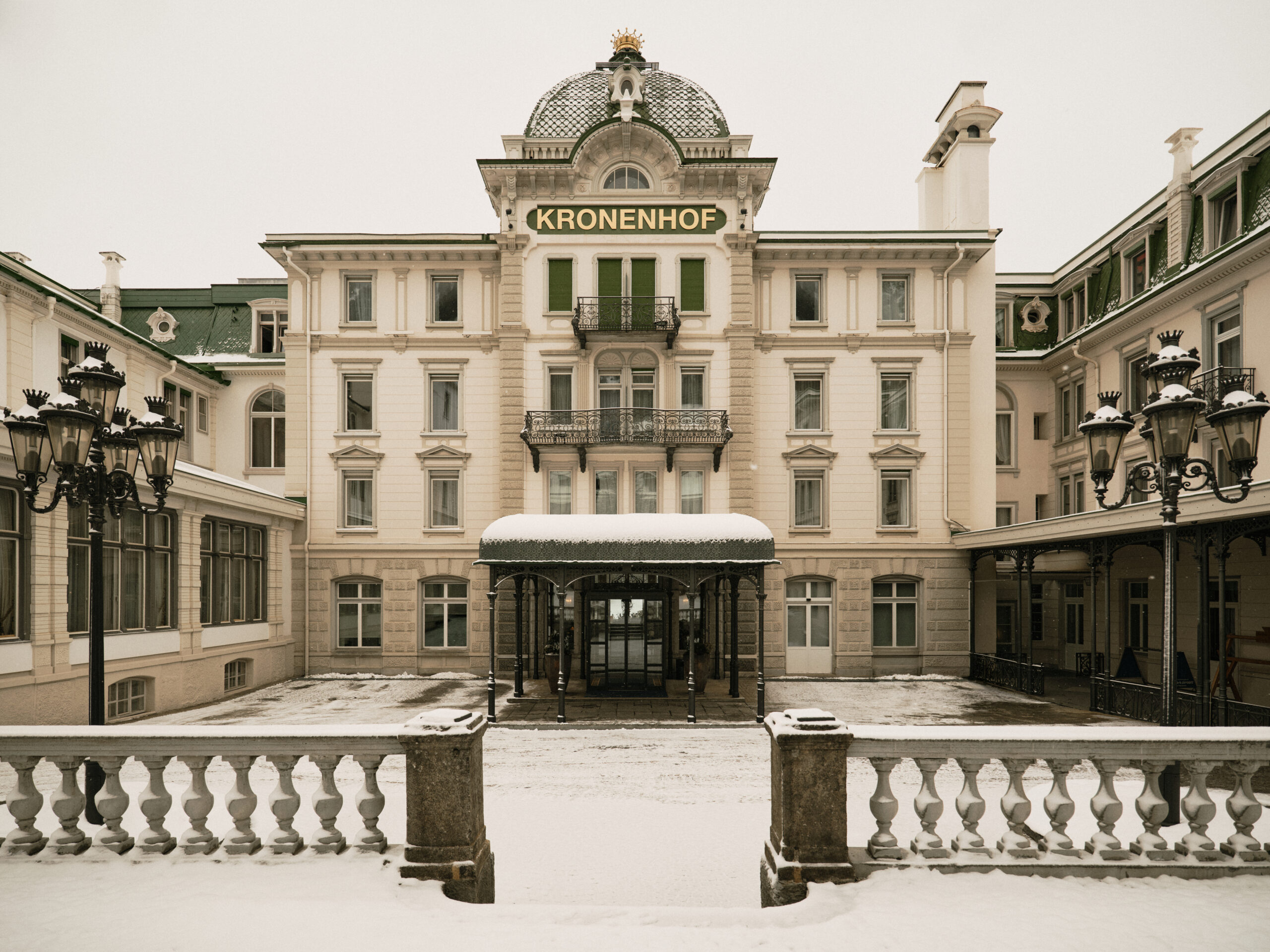 Grand Hotel Kronenhof in the Swiss Alps, a stunning venue for a wedding.