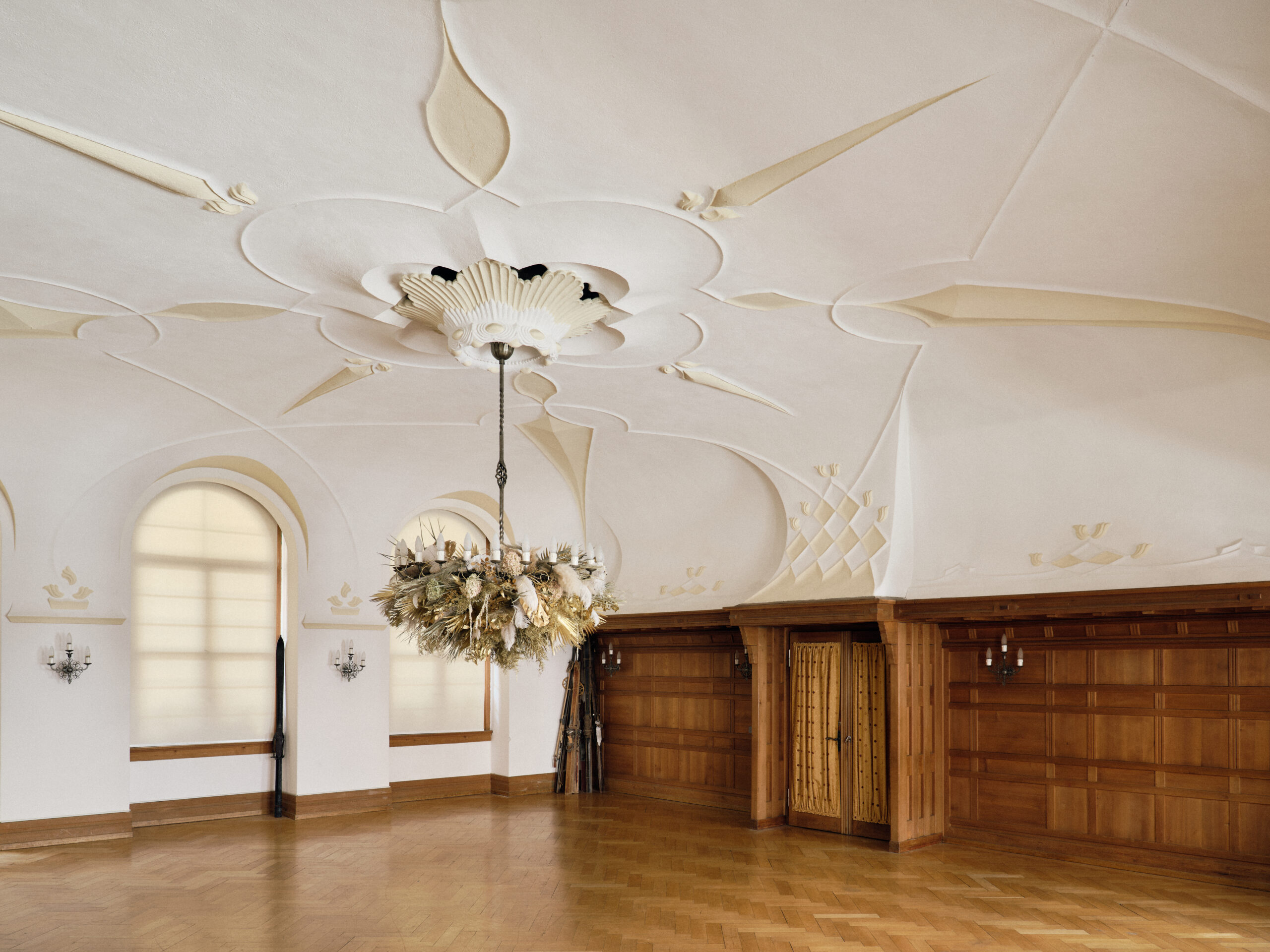 Elegant ballroom at Grand Hotel Kronenhof, ideal for a Swiss Alps wedding