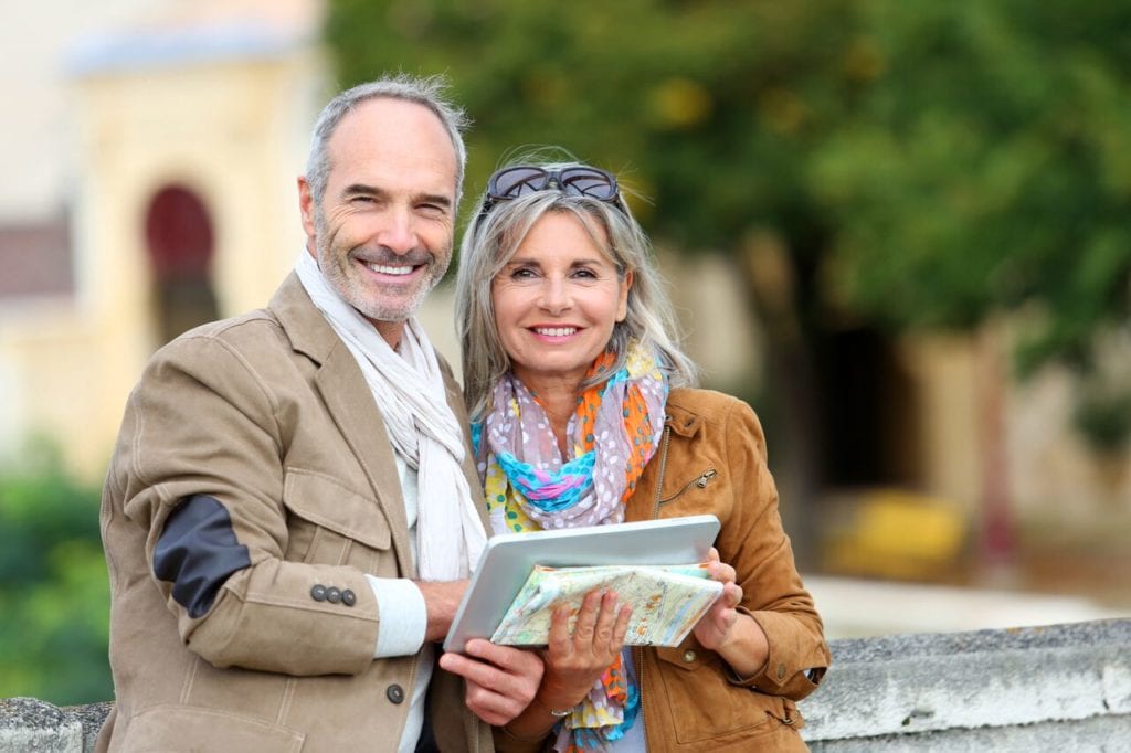 Older couple on honeymoon