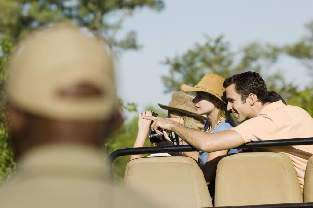 Newly Wed Couple On Safari Honeymoon