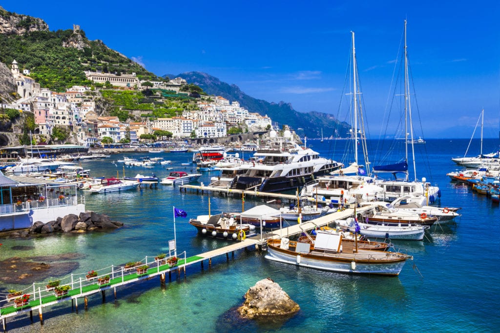 Amalfi boats in Italy