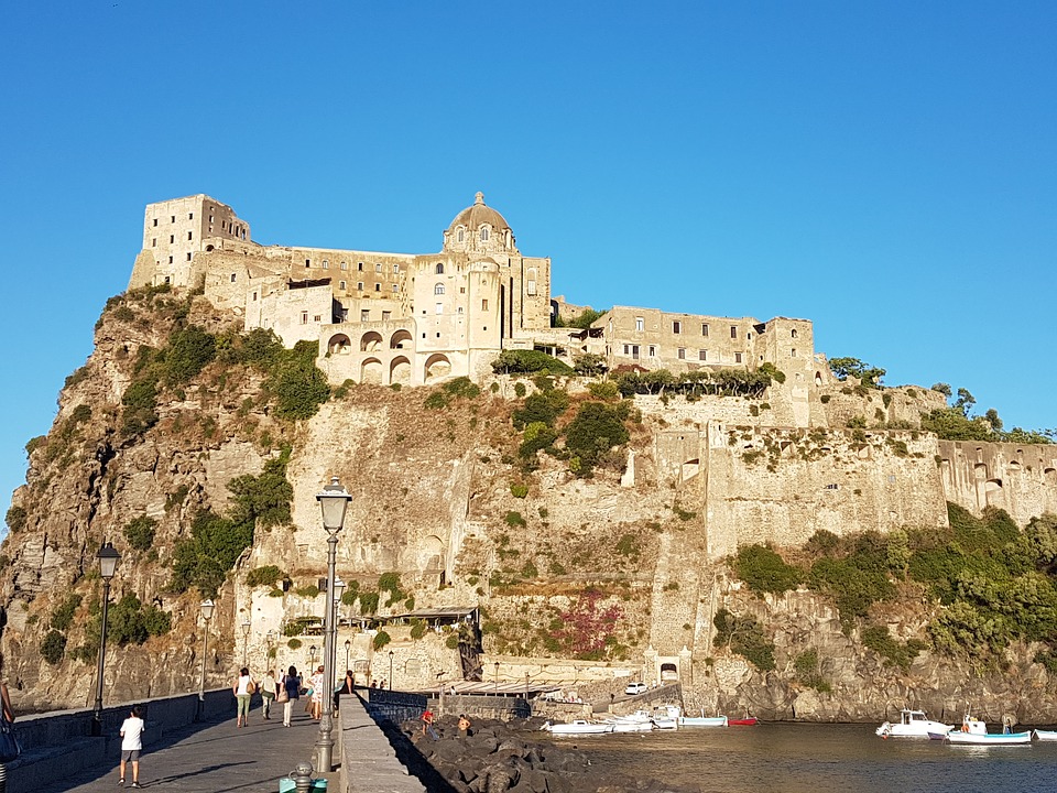 Castle overlooking the Mediterranean