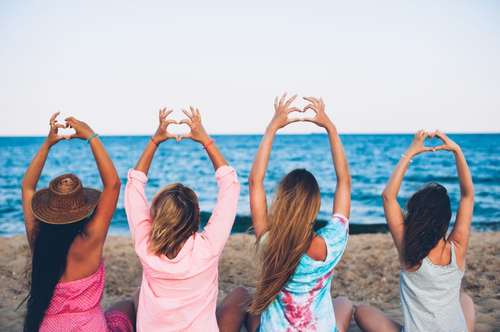 bridesmaids at a destination wedding