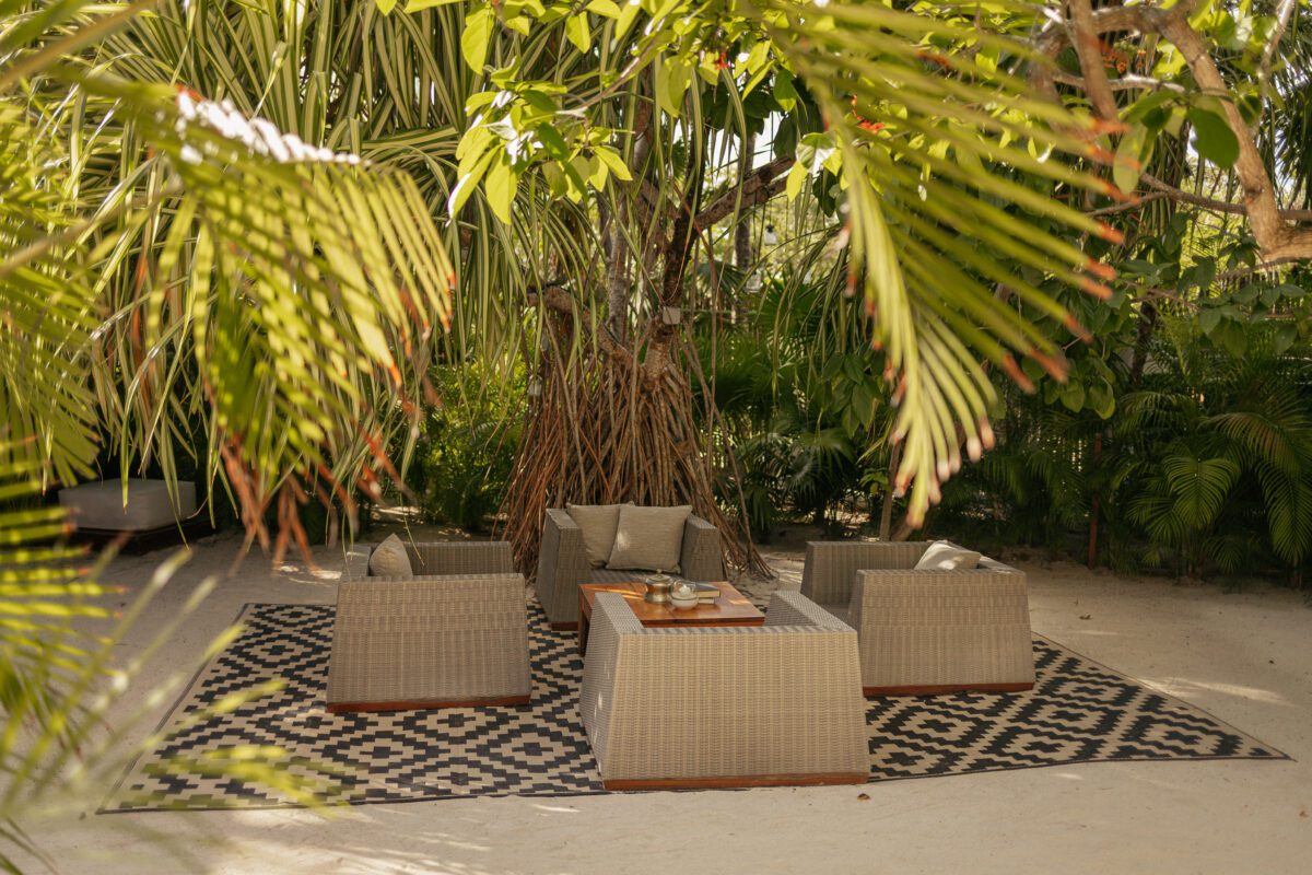 Lounge area at Jashita Hotel Tulum, a beautiful Tulum wedding venue.