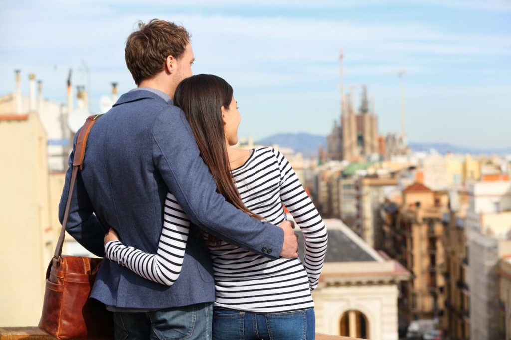 Couple Traveling and Sightseeing