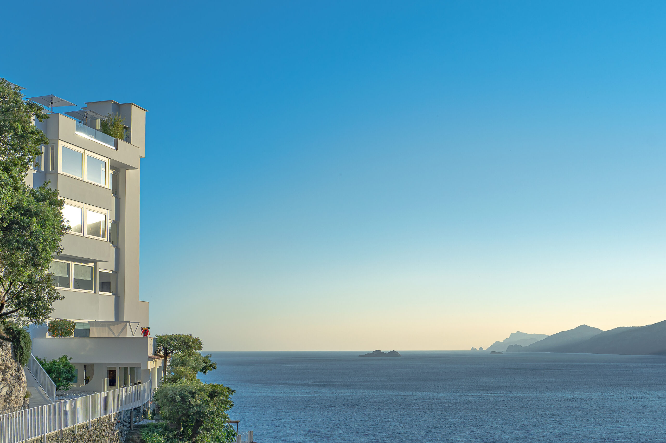 Casa Angelina hotel on the Amalfi Coast overlooking the sea.