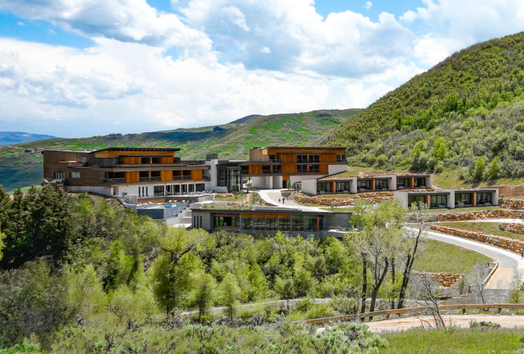 Ranch among mountains