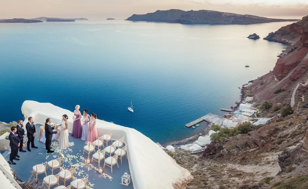 Wedding at Canaves Oia in Santorini, Greece