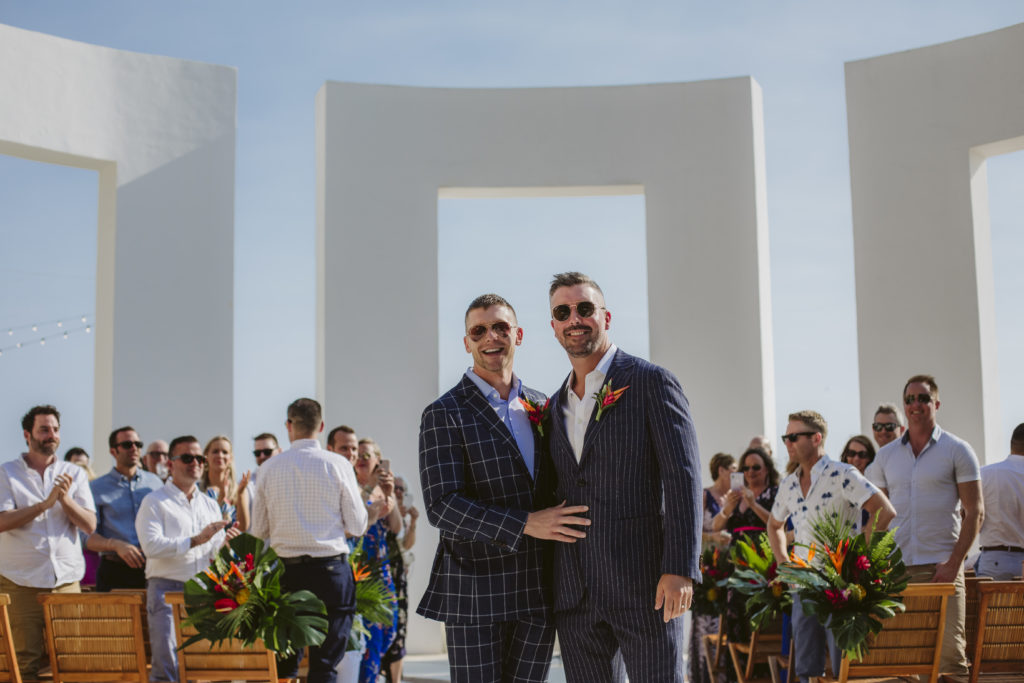 Two men getting married at an LGBTQ+ friendly wedding venue