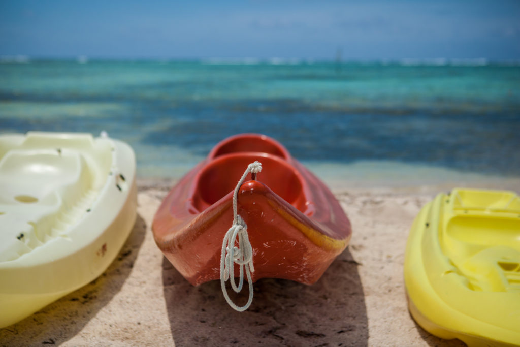 rowboats at the beach