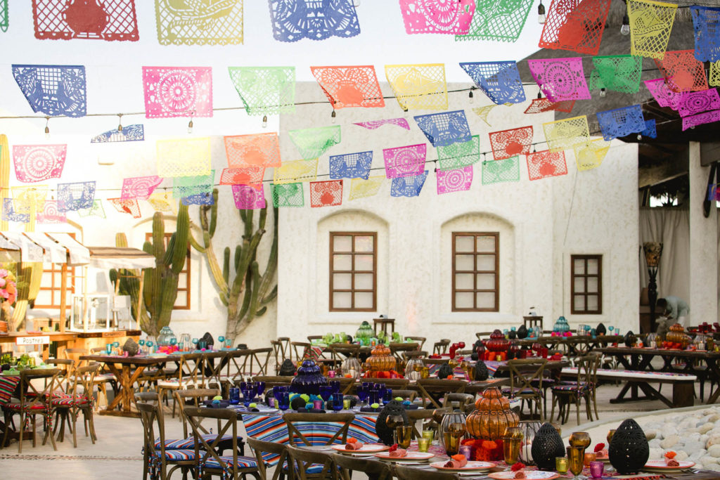 Mexican wedding table decor