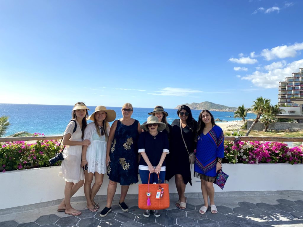 Group of ladies overlooking the sea