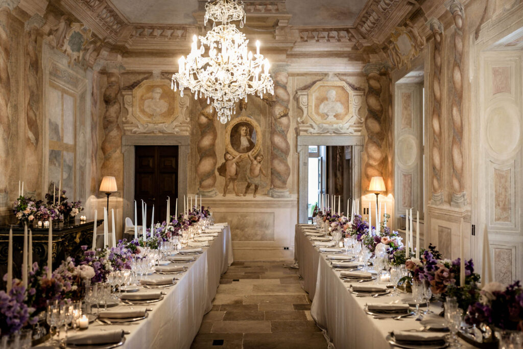 Banquet in an Italian villa