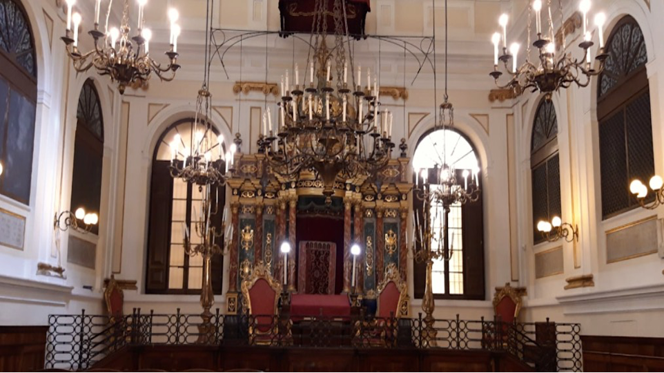 Synagogue interiors of ANCONA, MARCHE Italy