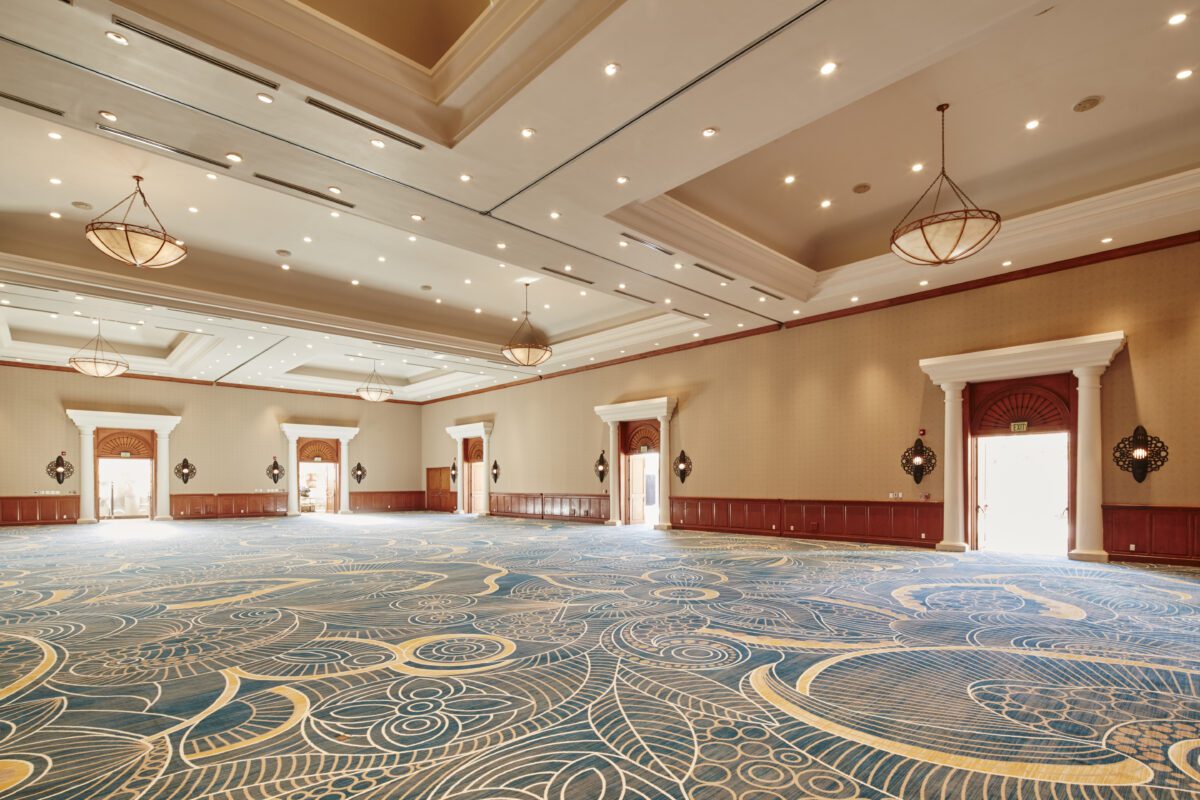 Large ballroom at Hilton Los Cabos, perfect for a Los Cabos destination wedding.