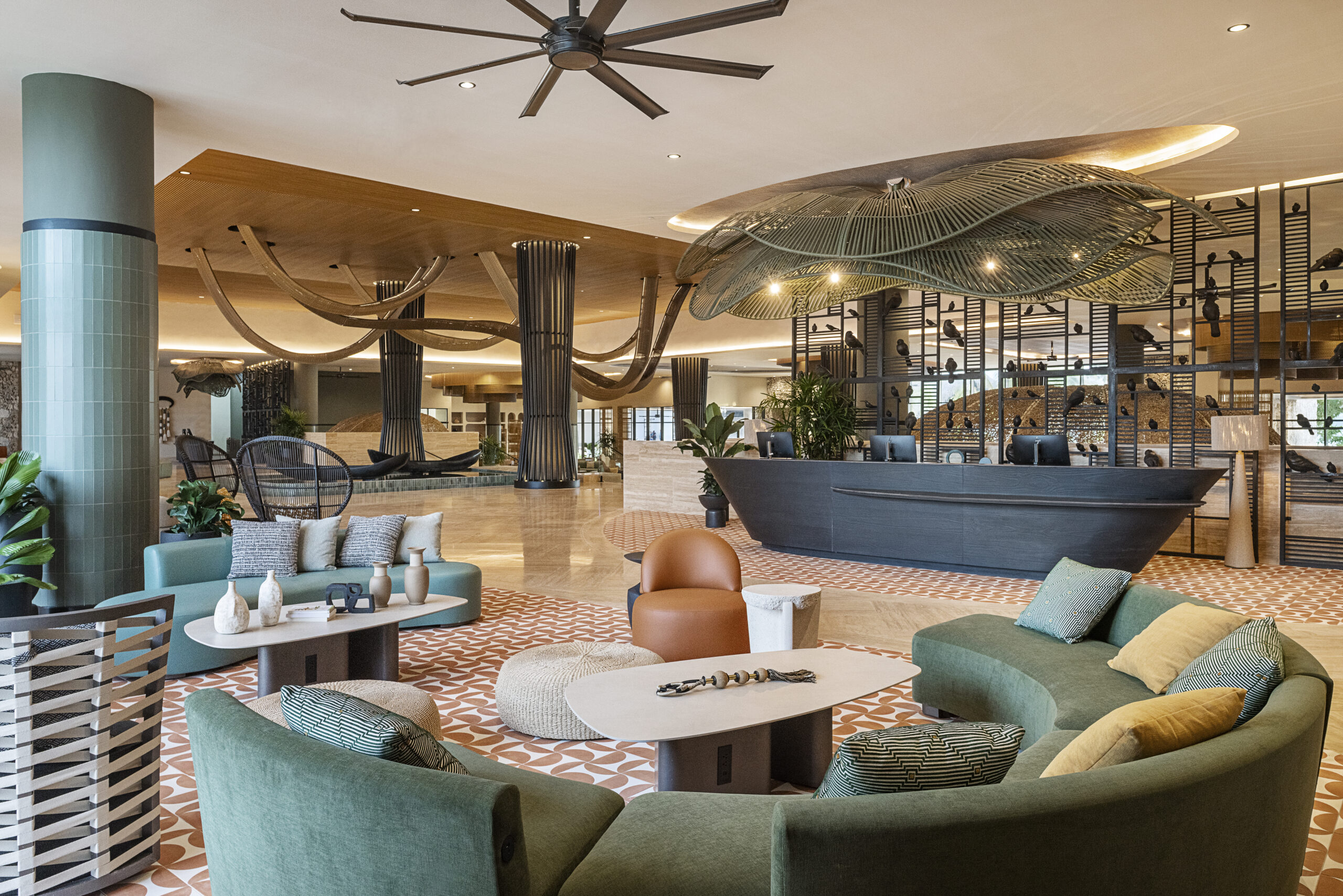 Zemi Miches All-Inclusive Resort lobby with modern decor and furniture