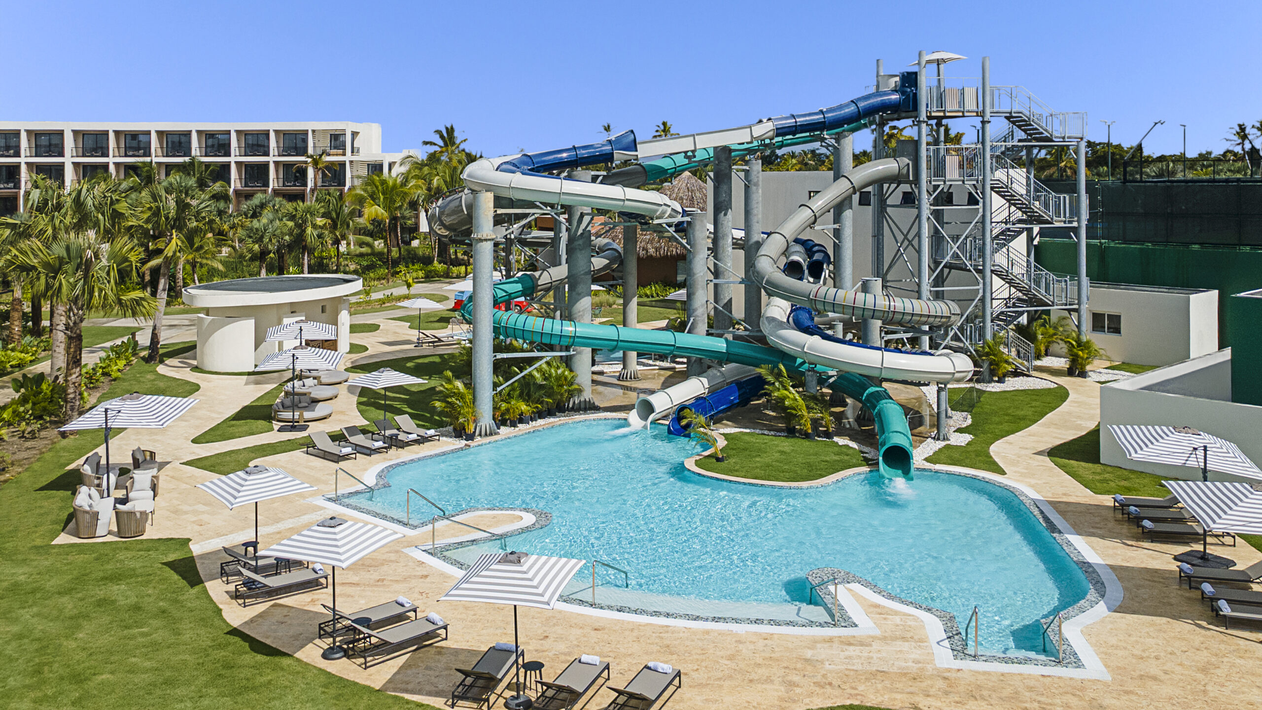 Zemi Miches All-Inclusive Resort water park with slides and pool