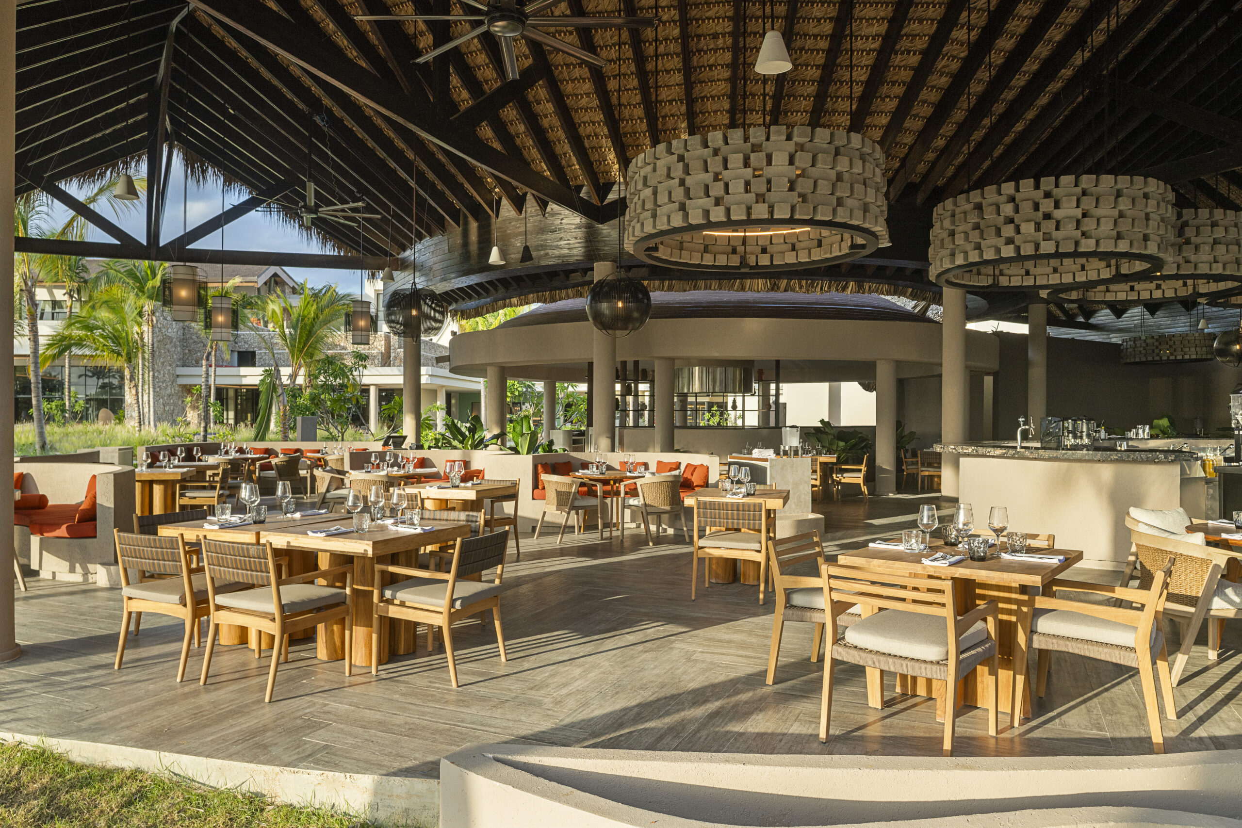 Outdoor dining area at Zemi Miches All-Inclusive Resort, Curio Collection by Hilton