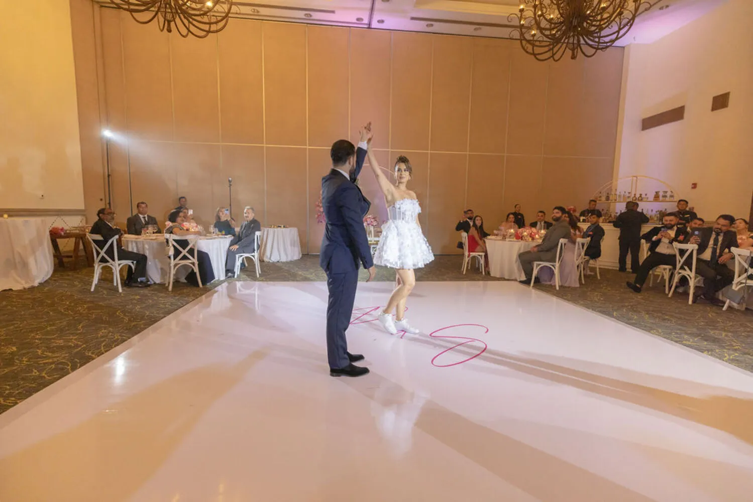 Bride and groom's first dance at a Los Cabos wedding.