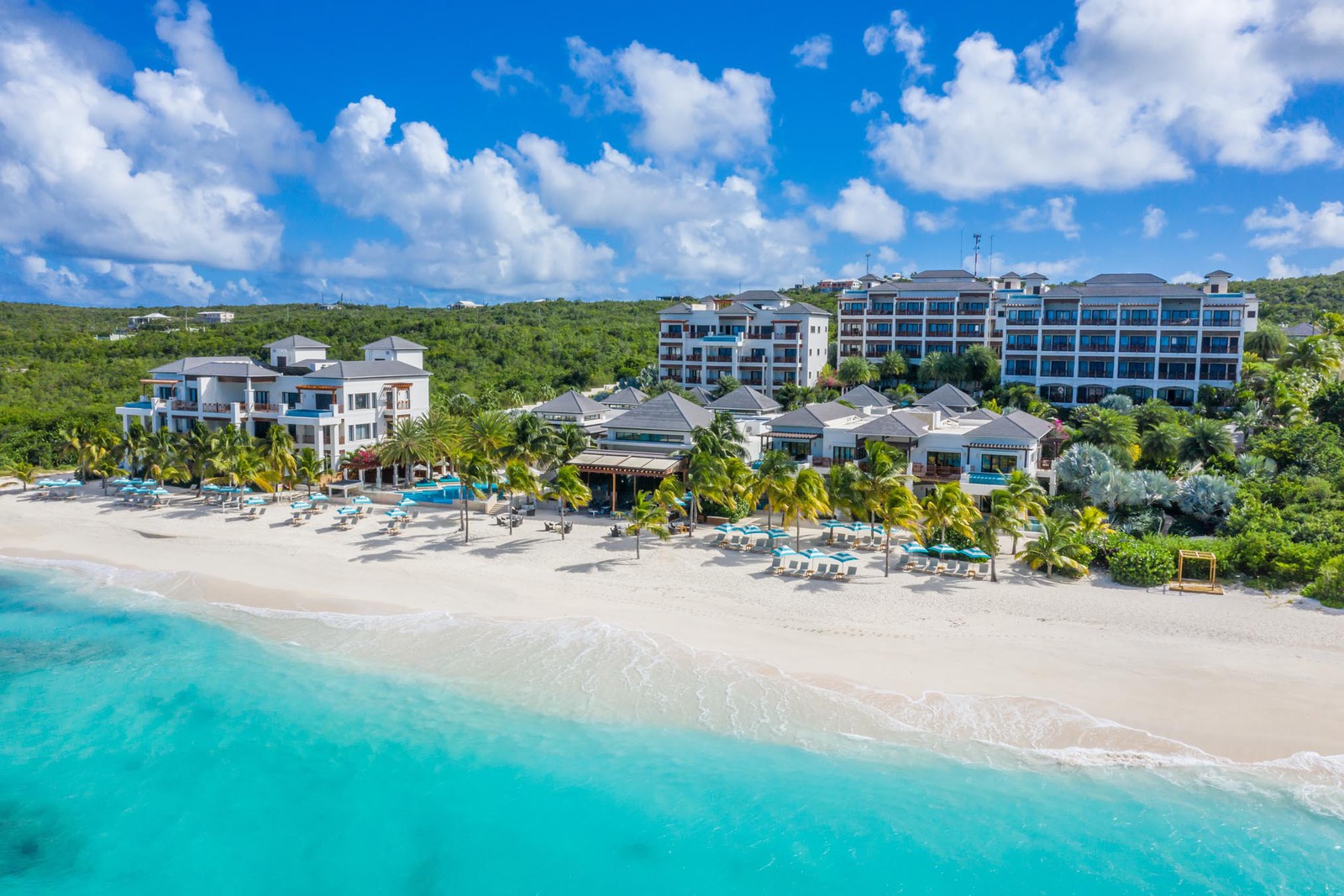 Luxury Caribbean resort on a white sand beach, one of the best Caribbean destination wedding venues.