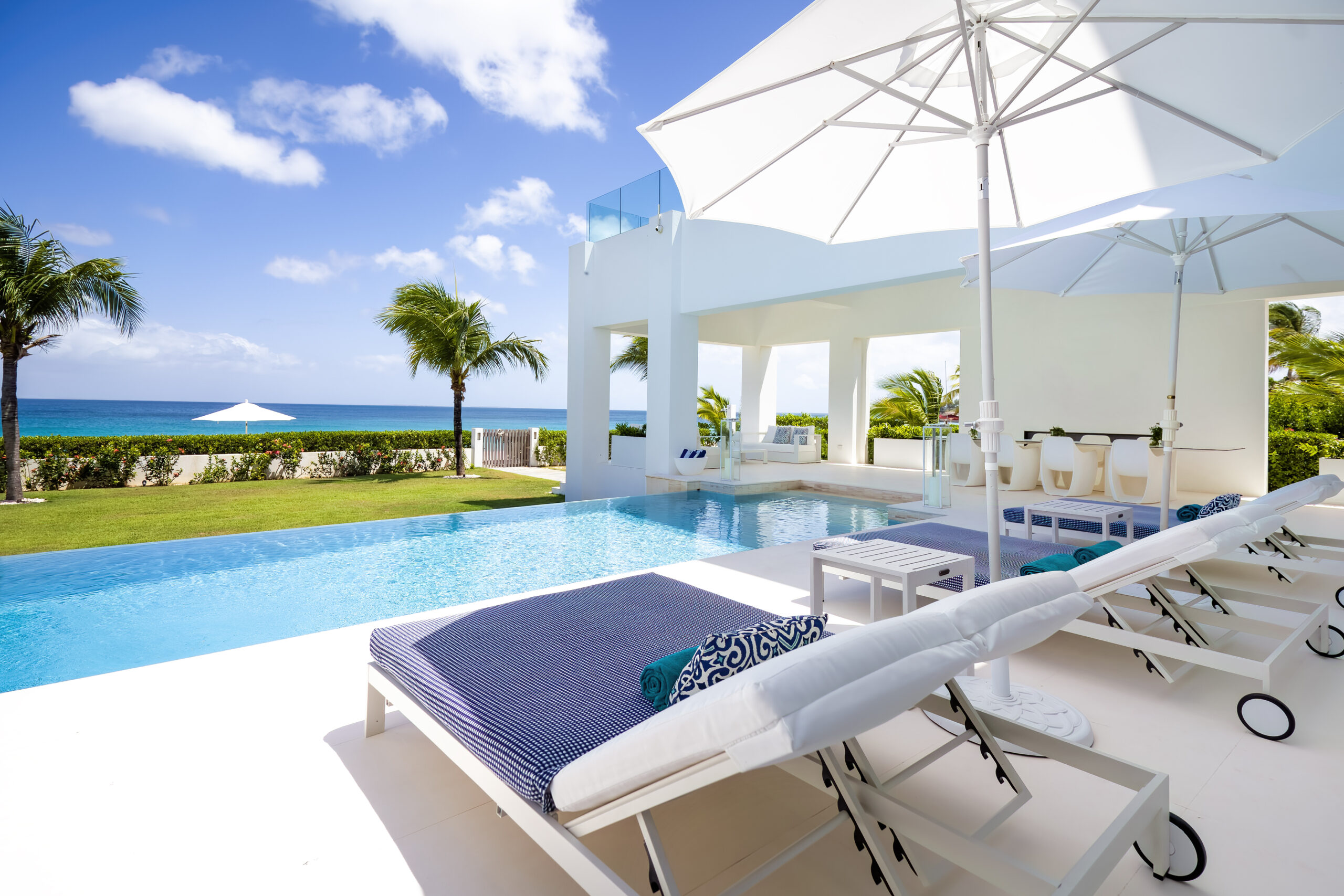 Luxury Caribbean villa with infinity pool, perfect for private island weddings and celebrations.